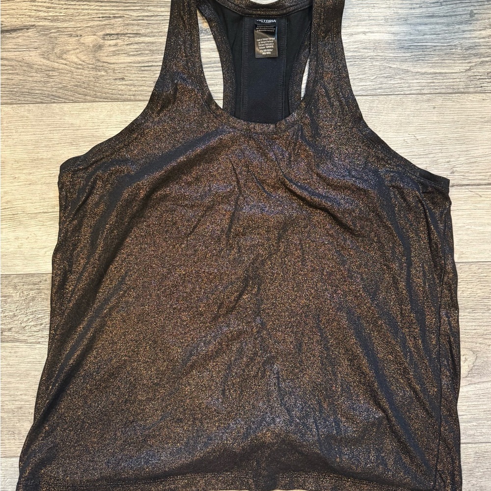 Victoria Sport Shimmering Black Tank Top